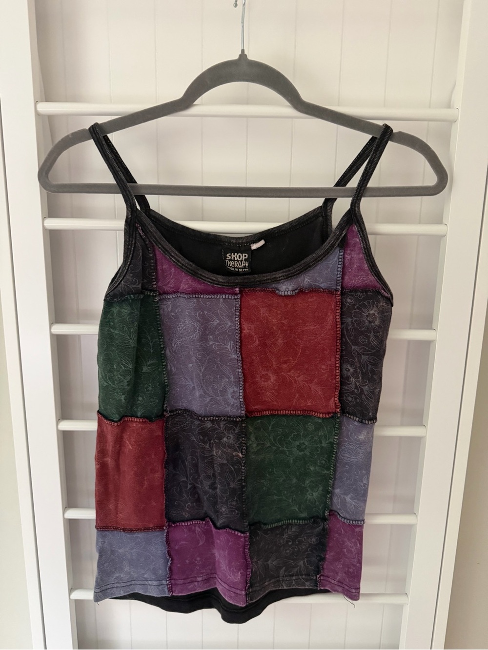 Shop Therapy Nepal Patchwork Boho Hippie Tank Top